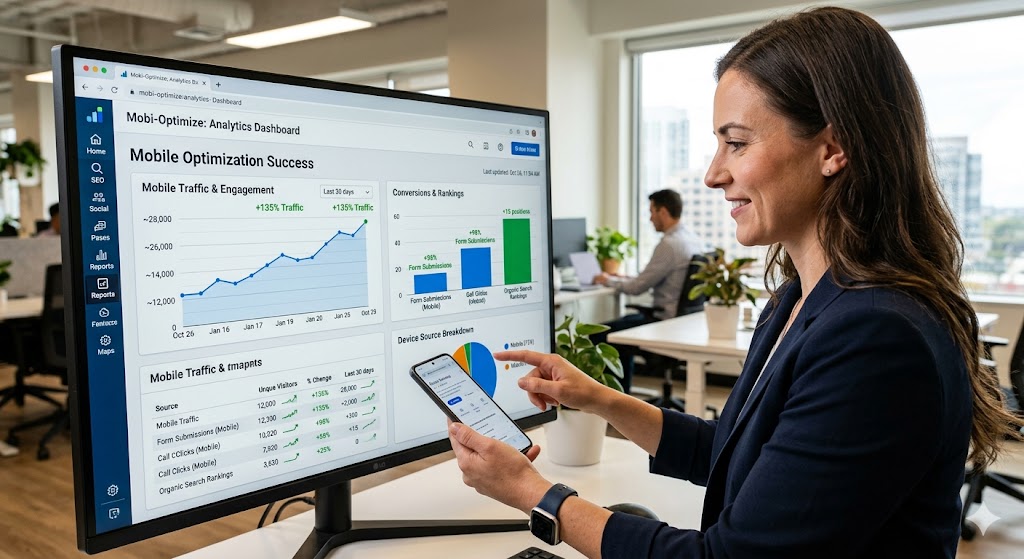 Mobile-friendly website improving user engagement and SEO performance