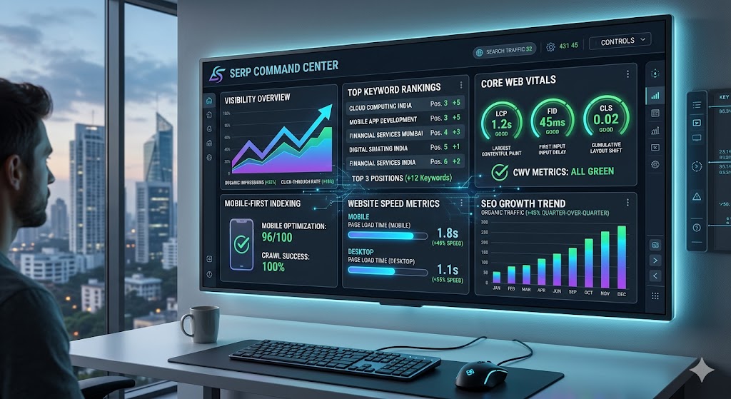 Mobile SEO and responsive website performance optimization dashboard