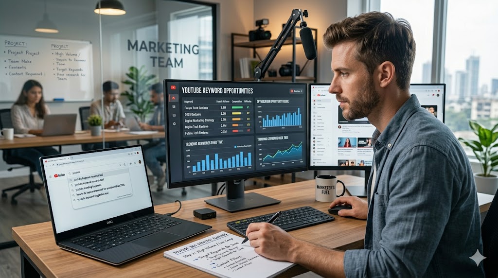 YouTube keyword research process for video optimization and SEO