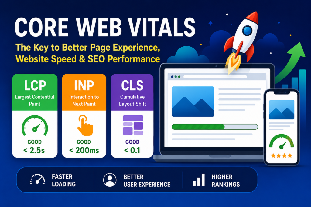 Core Web Vitals metrics improving website speed and SEO performance