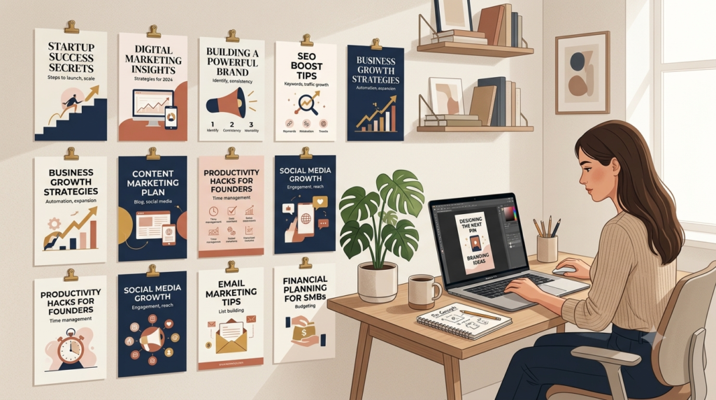 High-quality vertical Pinterest pins designed for digital visibility