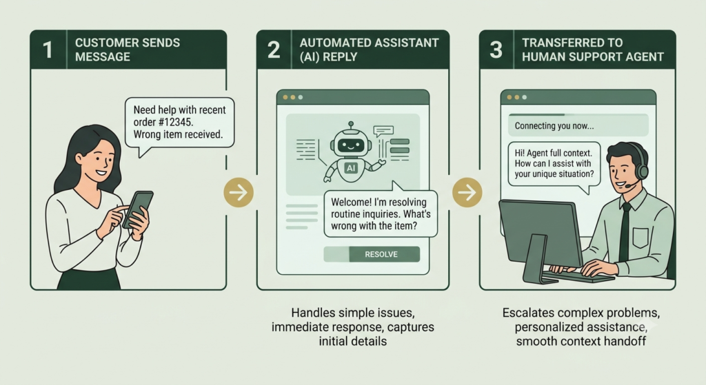 Automated customer support with WhatsApp