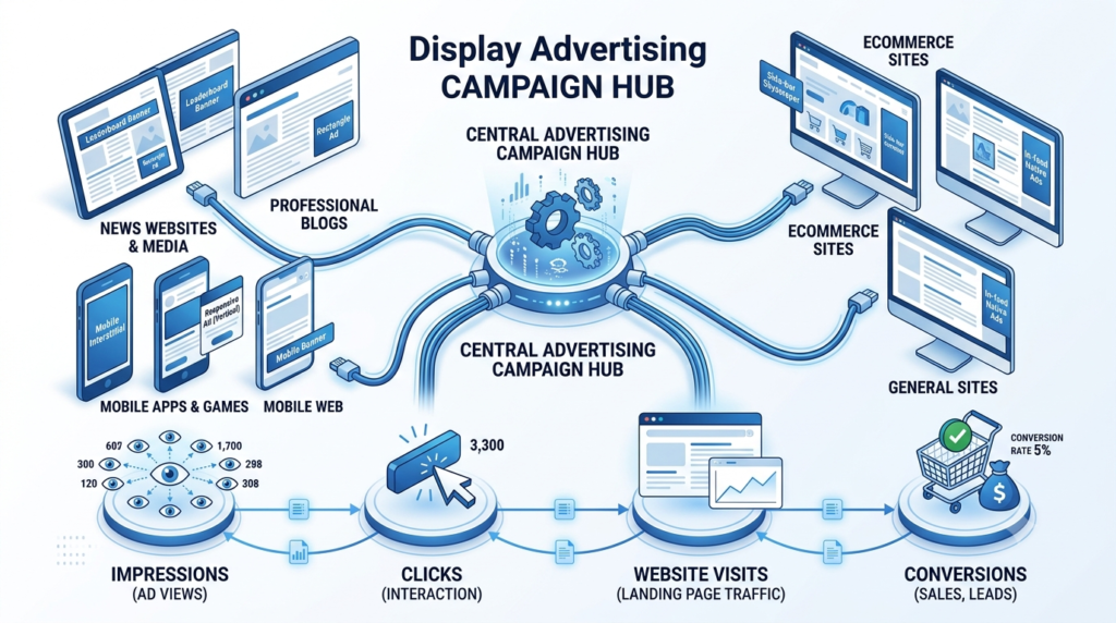 Display advertising network example


