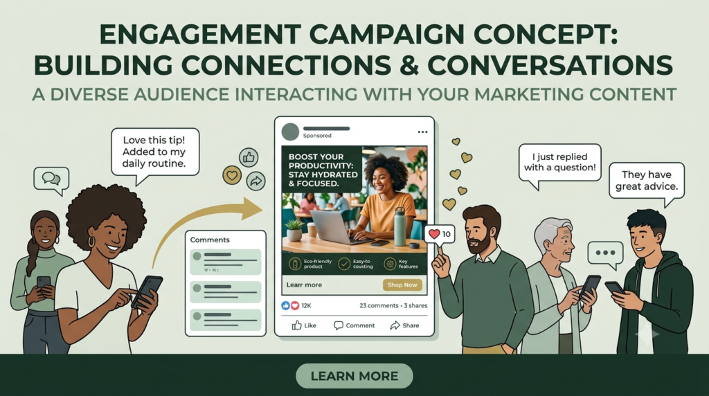 Engagement campaign encouraging social media interaction