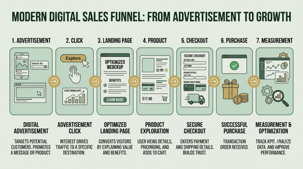 Meta Ads sales campaign conversion funnel