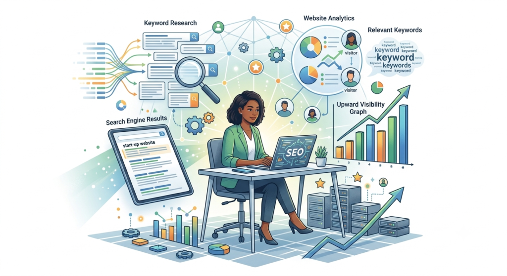 SEO strategy and keyword research for startups