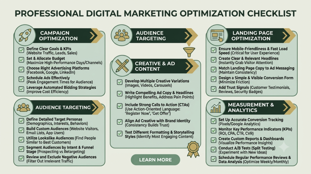 Traffic Campaign optimization checklist for Meta Ads