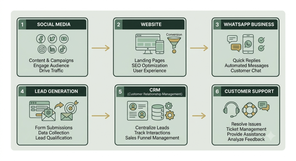 WhatsApp automation workflow for startups