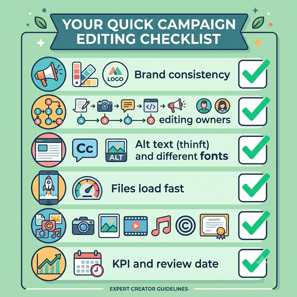 Campaign editing checklist with content editing tips