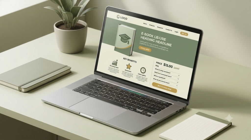 digital product sales page