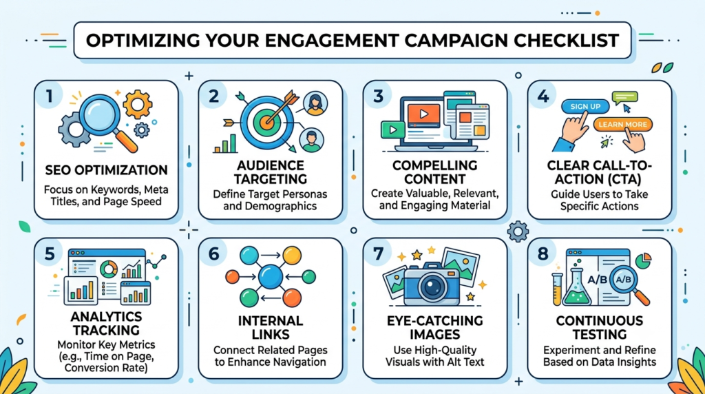 engagement campaign SEO optimization checklist