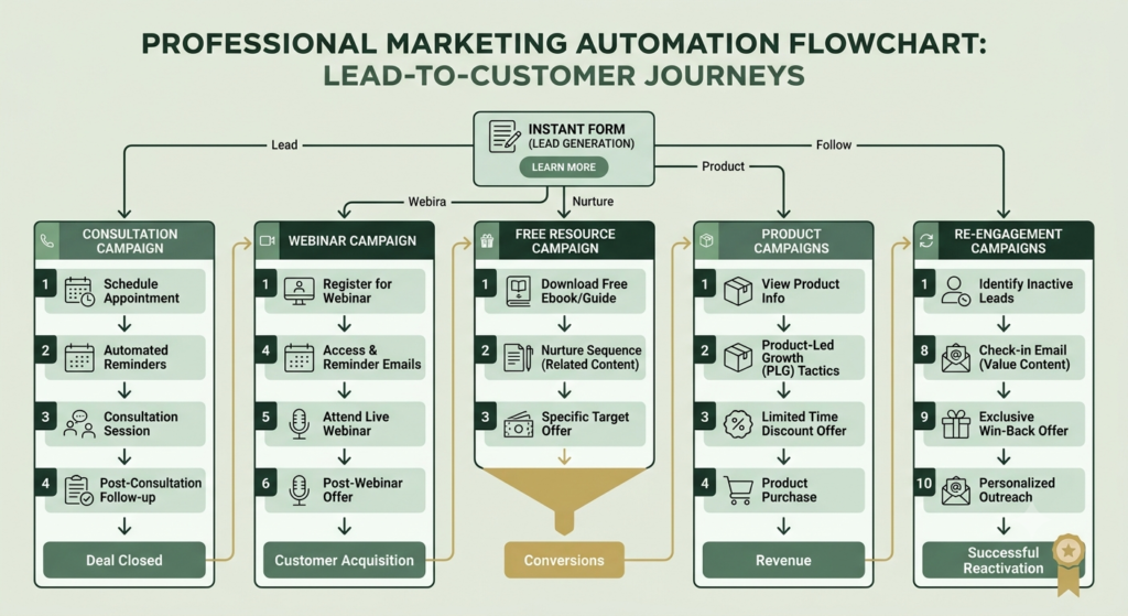 instant form automation for different campaign results