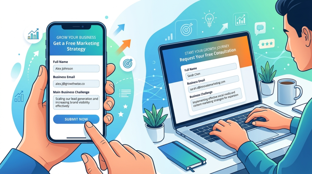 simple lead generation form with CTA