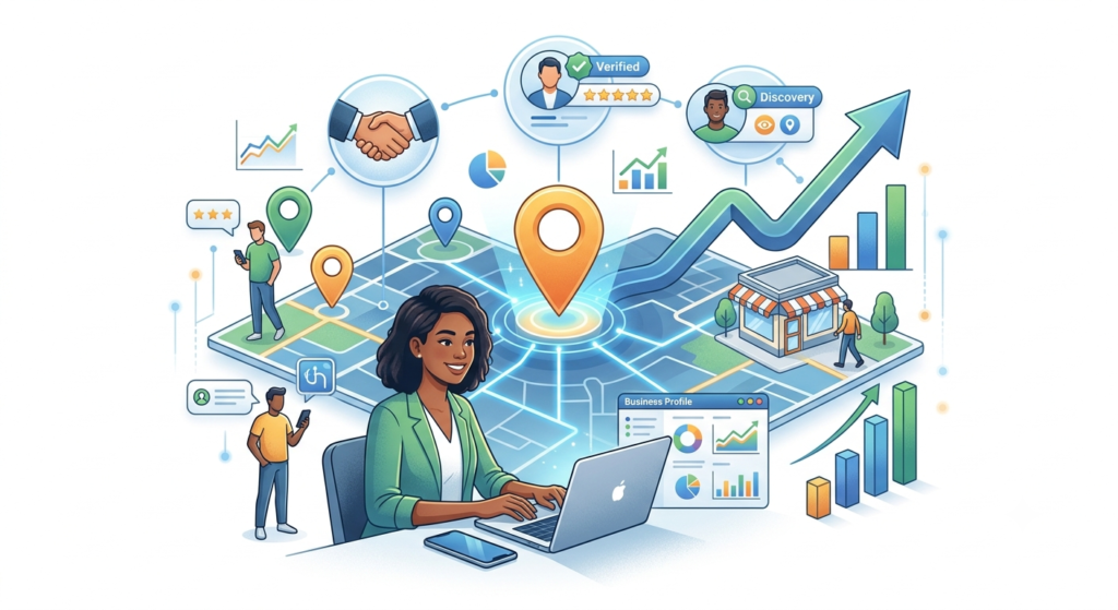 startup local search visibility and business profile growth