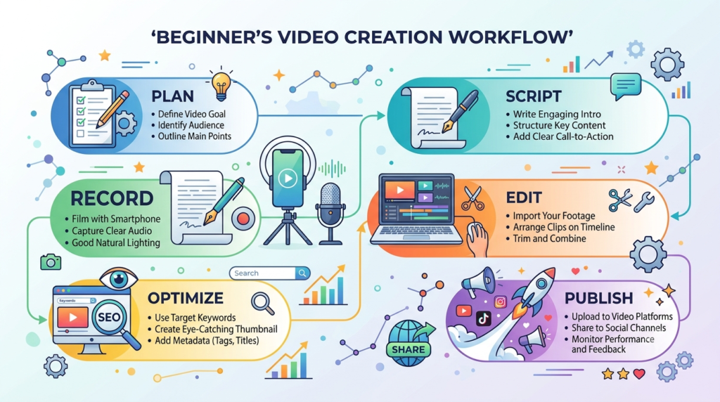 video creation workflow for beginners