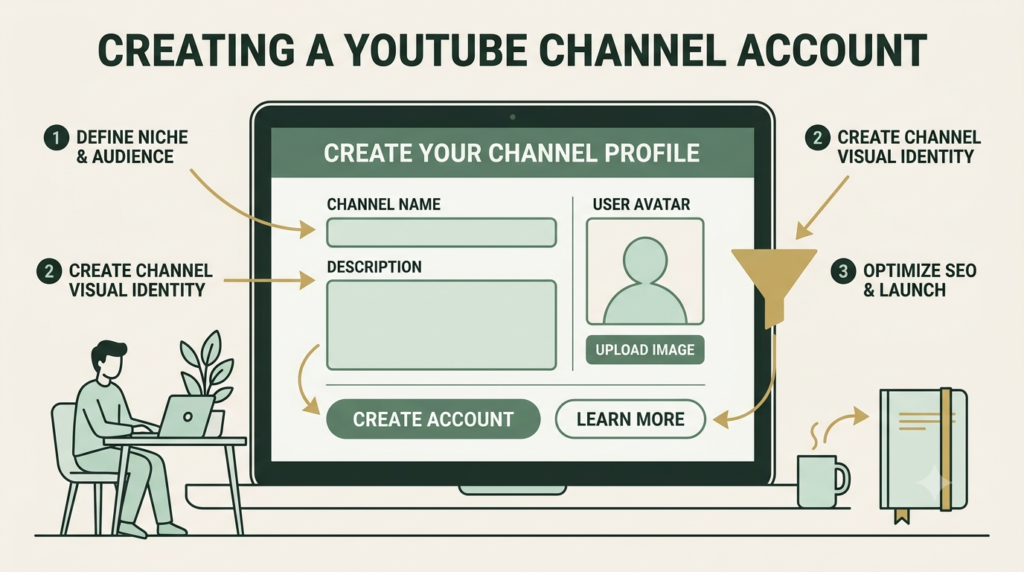 Creating a YouTube channel account