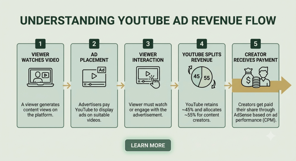 How YouTube ad revenue works