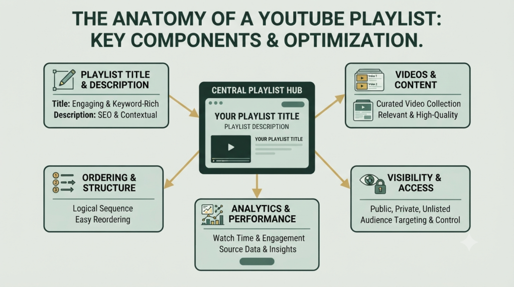 Main elements of YouTube Playlists