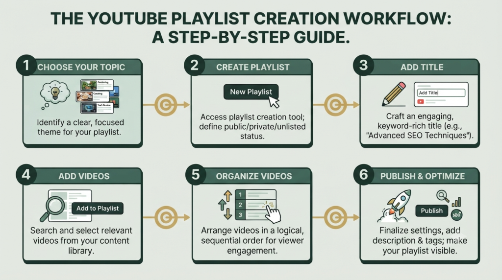 Steps to create a YouTube playlist