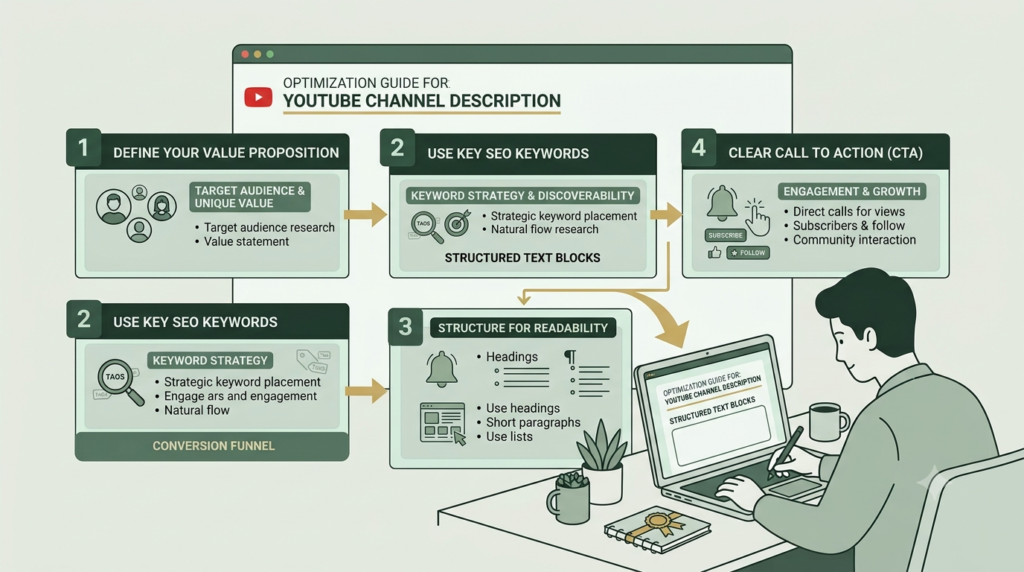 Writing an optimized YouTube channel description