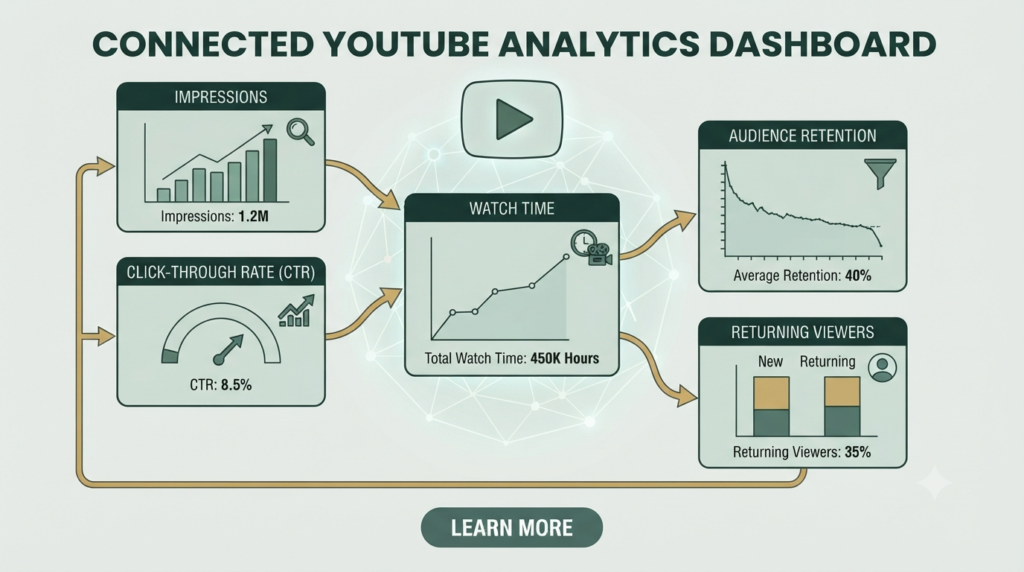 YouTube Analytics metrics for channel growth