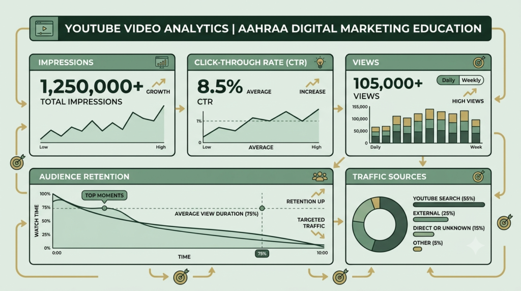 YouTube Analytics metrics for video optimization