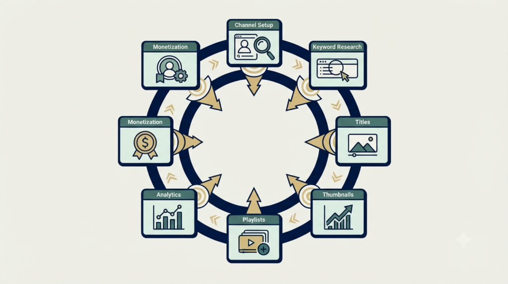 YouTube SEO and monetization growth ecosystem