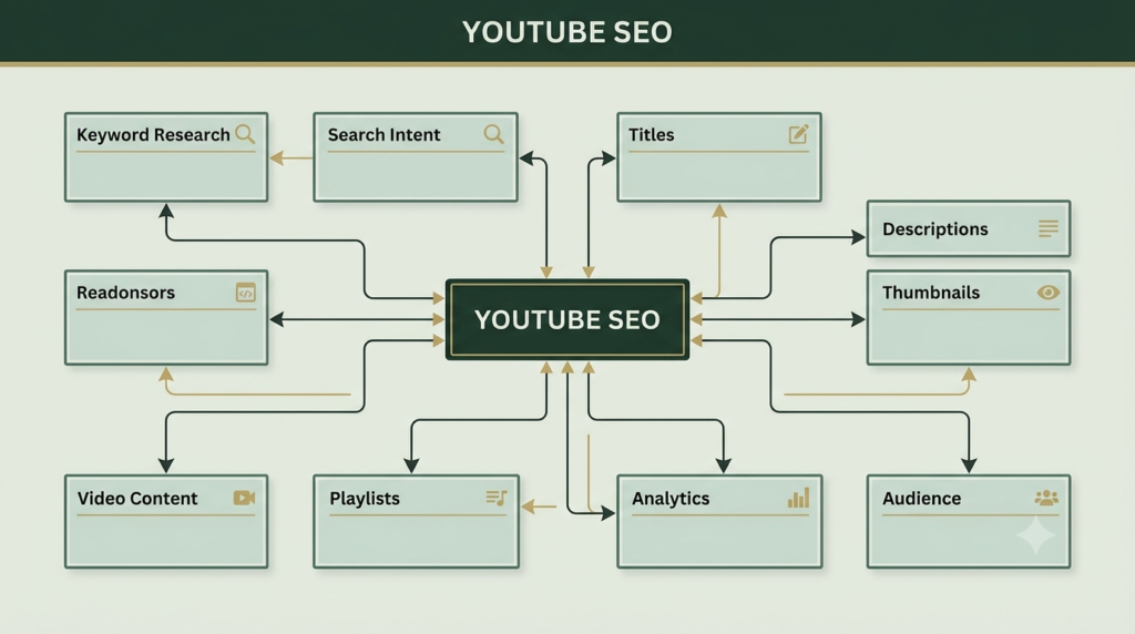 YouTube SEO entity and topical authority map.