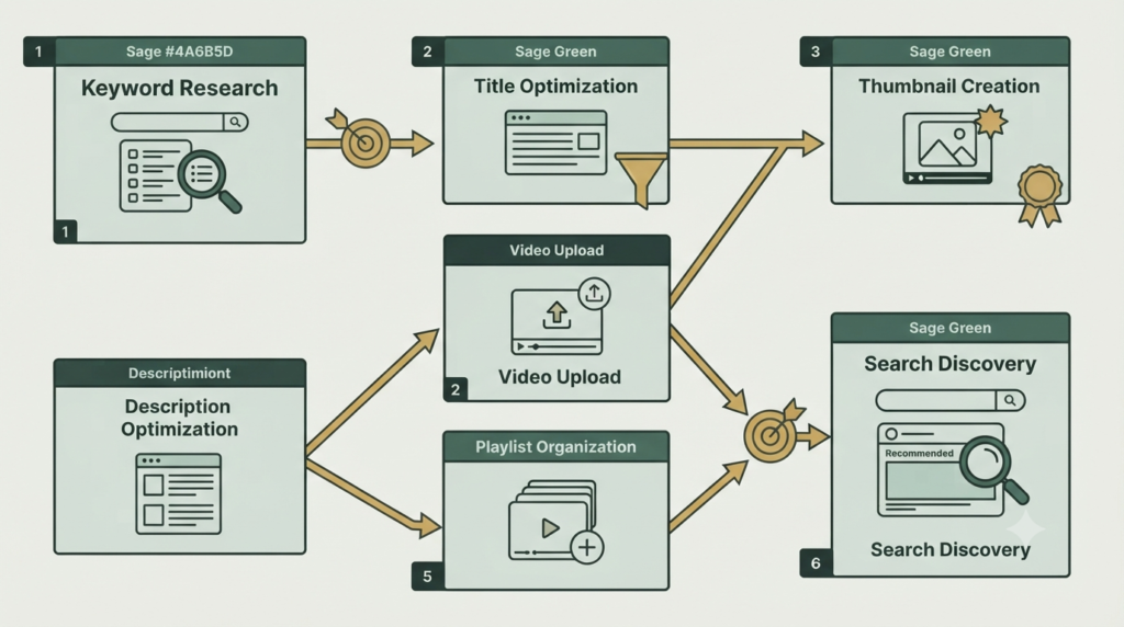 YouTube SEO optimization workflow