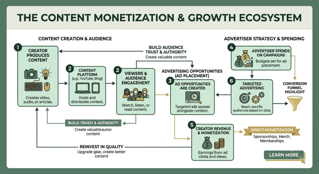 YouTube advertising revenue process