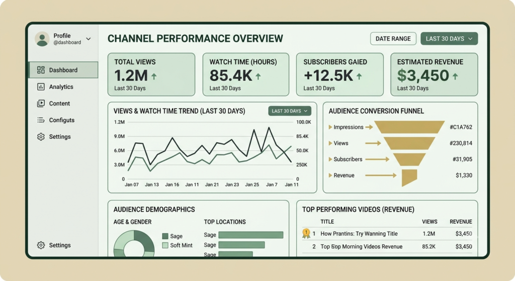 YouTube analytics factors affecting ad revenue