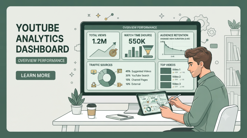 YouTube analytics for measuring content performance
