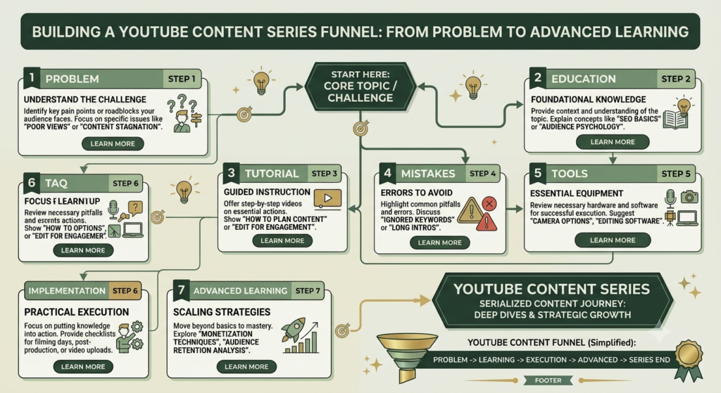 YouTube content funnel from one core idea