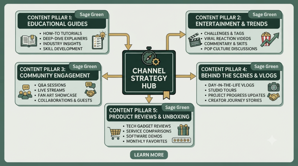 YouTube content pillars for channel planning