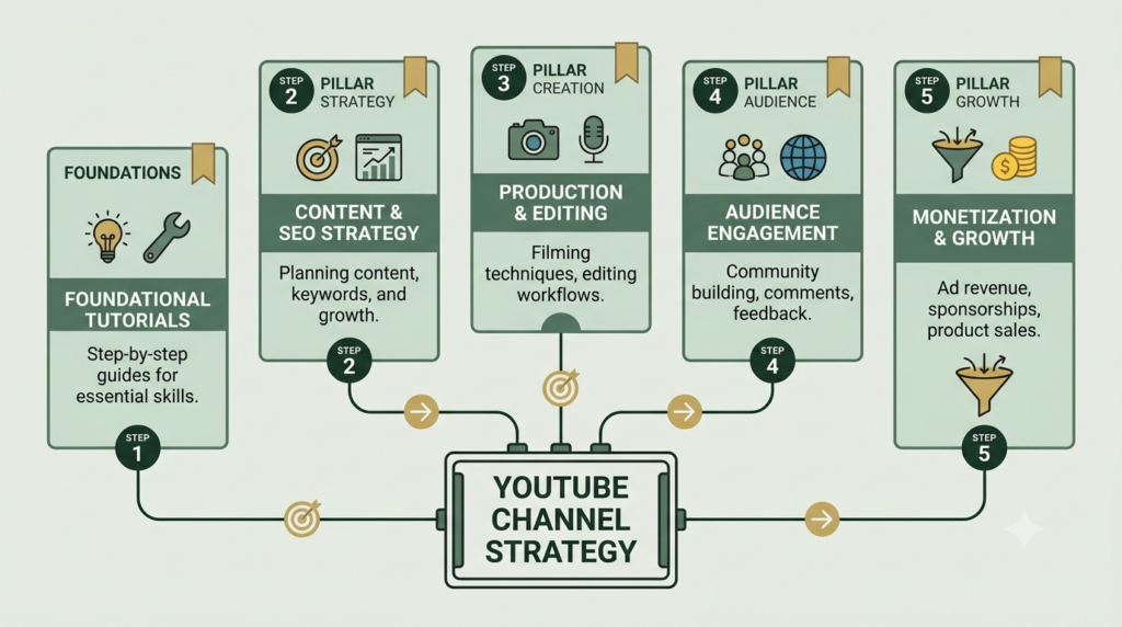 YouTube content pillars strategy