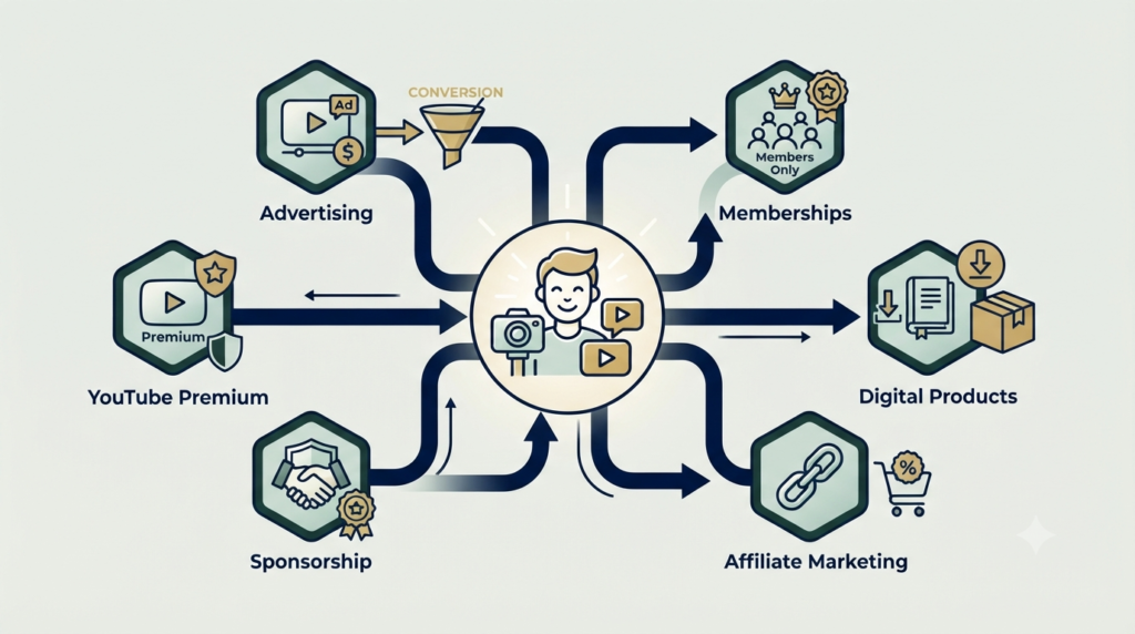 YouTube creator revenue streams