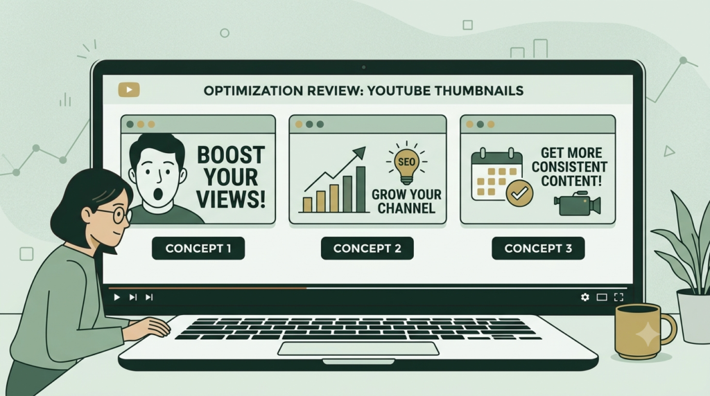YouTube thumbnail optimization design for videos

