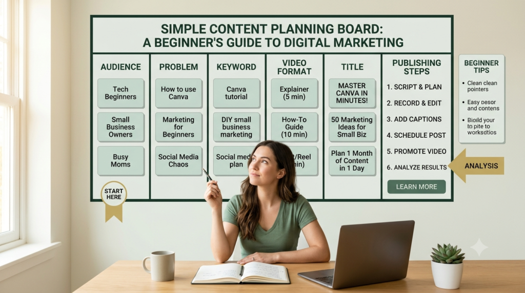 YouTube video content strategy planning process