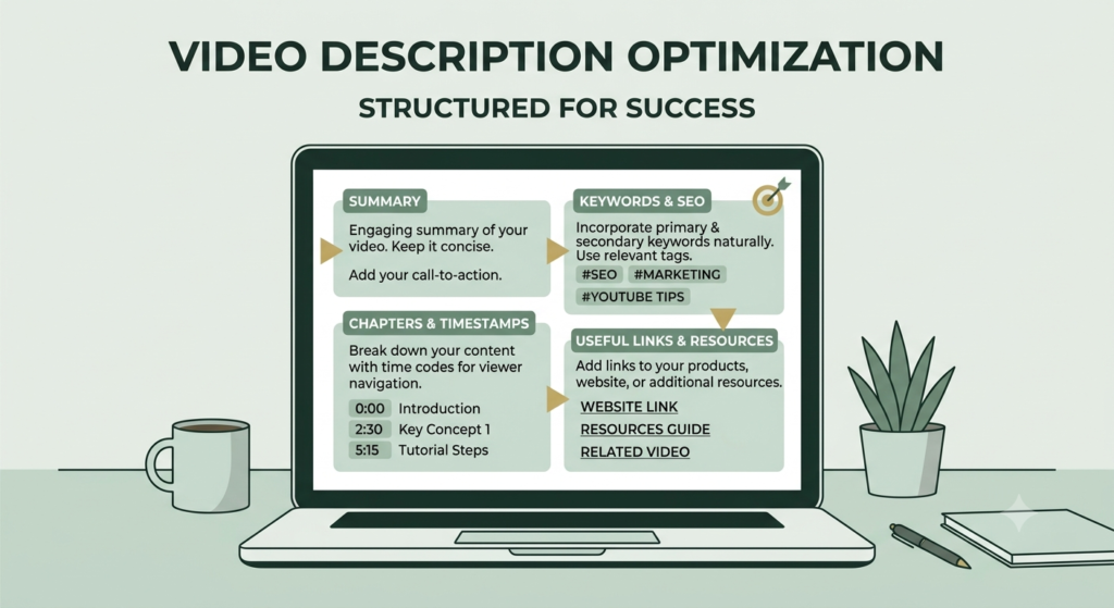 YouTube video description optimization guide