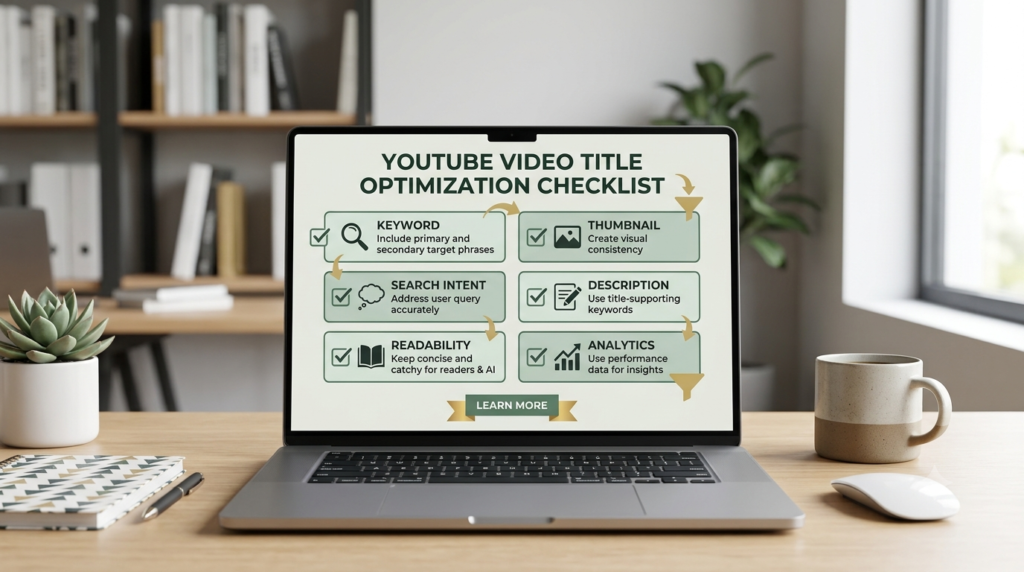 YouTube video title optimization checklist
