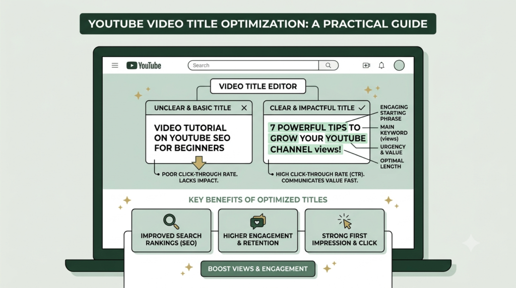 YouTube video title optimization for beginners