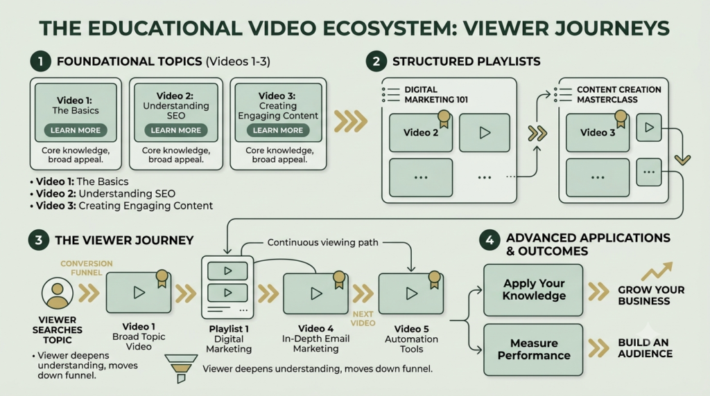 connected YouTube videos and playlists
